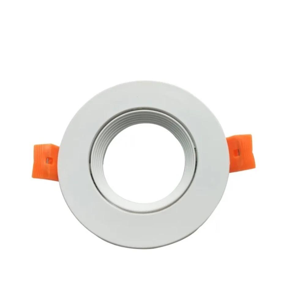 50/100PCS 75MM Cut Out Size Round Recessed Rotate Plastic MR16 GU5.3 GU10 Adjustable Spotlight Fixture Downlight Frame White
