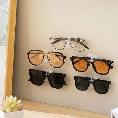 1 paquete de estante de almacenamiento para gafas, estante de almacenamiento de gafas de sol montado en la pared, pared, decoración del hogar (Color transparente)