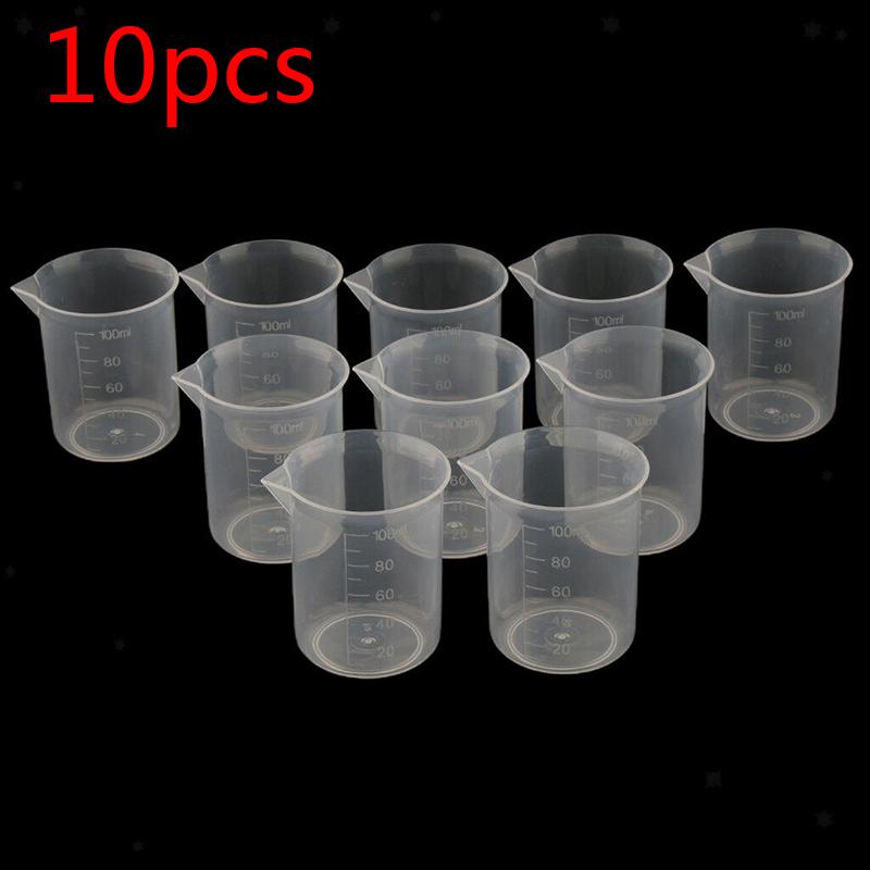 Buy 10pcs 100ml Clear Plastic Graduated Measuring Cup Jug Beaker Kitchen Labs At Affordable Prices Free Shipping Real Reviews With Photos Joom