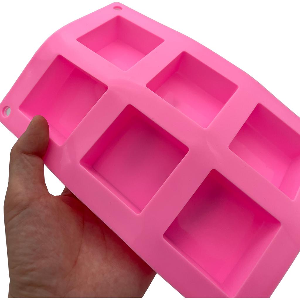 2 Pieces Square Soap Mold Small Silicone Chocolate Making Tool Multifunction Silicon Cake Mould Square Candy Tray