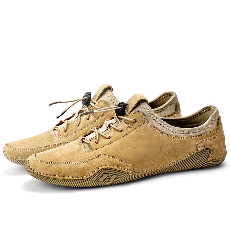 Leather Men Casual Shoes Males Boat Shoes Fashion Sneakers Breathable Mens Loafers Shoes Luxury Elegantes Lace-Up Walking Dress