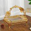European Retro Multi-layer Fruit Basket & Glass Plate Set for Living Room