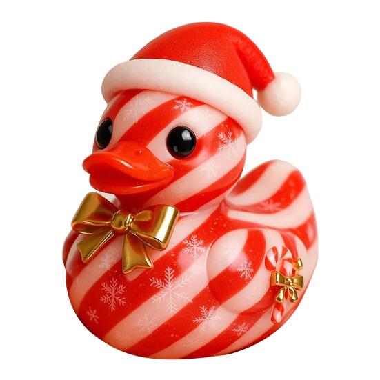 1/3Pcs Duck Ornament Handmade Texture Festive Christmas Decoration with Gift Bowknot Crutch Decor Xmas
