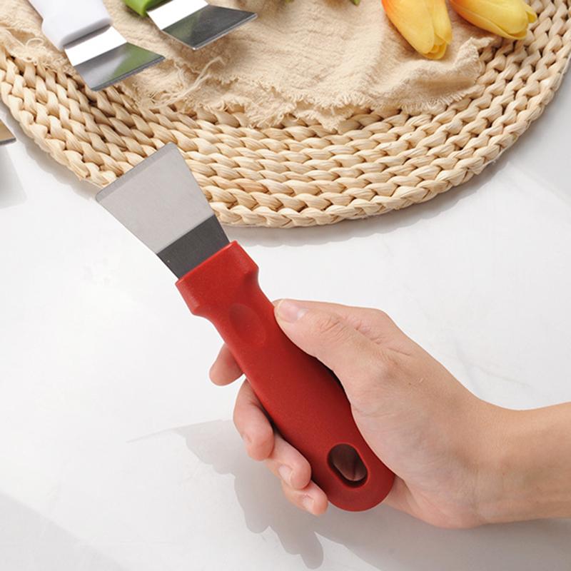 1Pc Multifunction Squeegees Small Scraper Shovel Oil Cleaning Tool Stainless Steel Blade Grill Slant Edge Scraper Fridge Ice Scraper