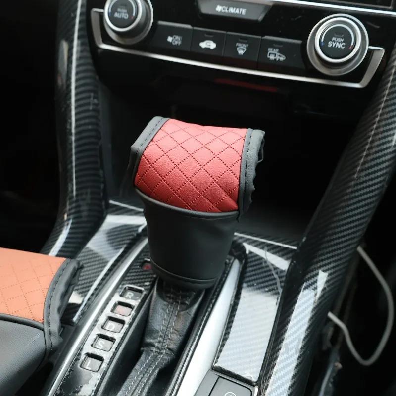 Leder Schalthebelmanschette Automatikgetriebe Seitenwählhebelabdeckung Reparatur abgenutzter Schalthebelmanschetten DIY Auto Innenraum für Auto SUV/LKW