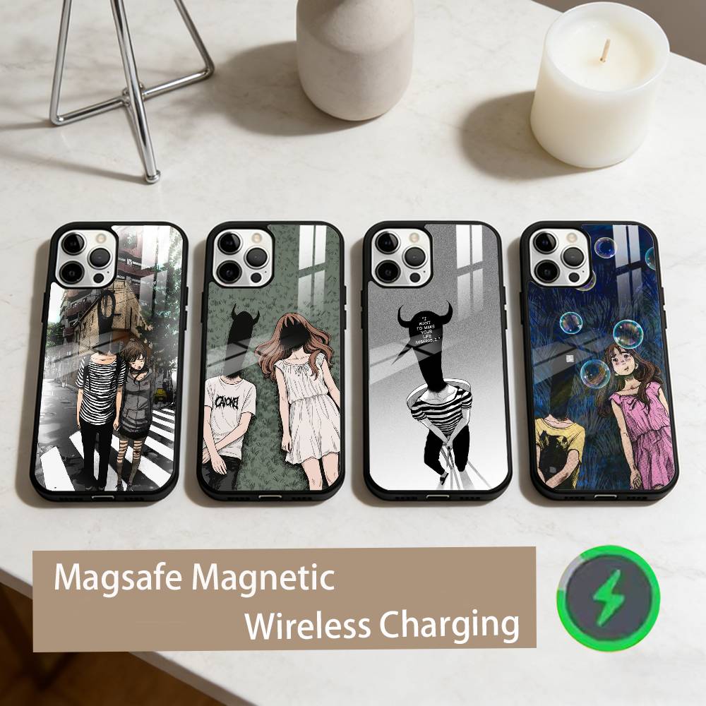 Goodnight O-Oyasumi P-Punpun Phone Case For iPhone17,16,15,14,13,12,11 Plus,Pro Max Magnetic For Magsafe Wireless Charging