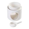 Elegant Cylinder Ceramics Oil Burners and Aromas Lamp with Removable Bowl Tealight Spoon for Essential Oil and Wax Melts