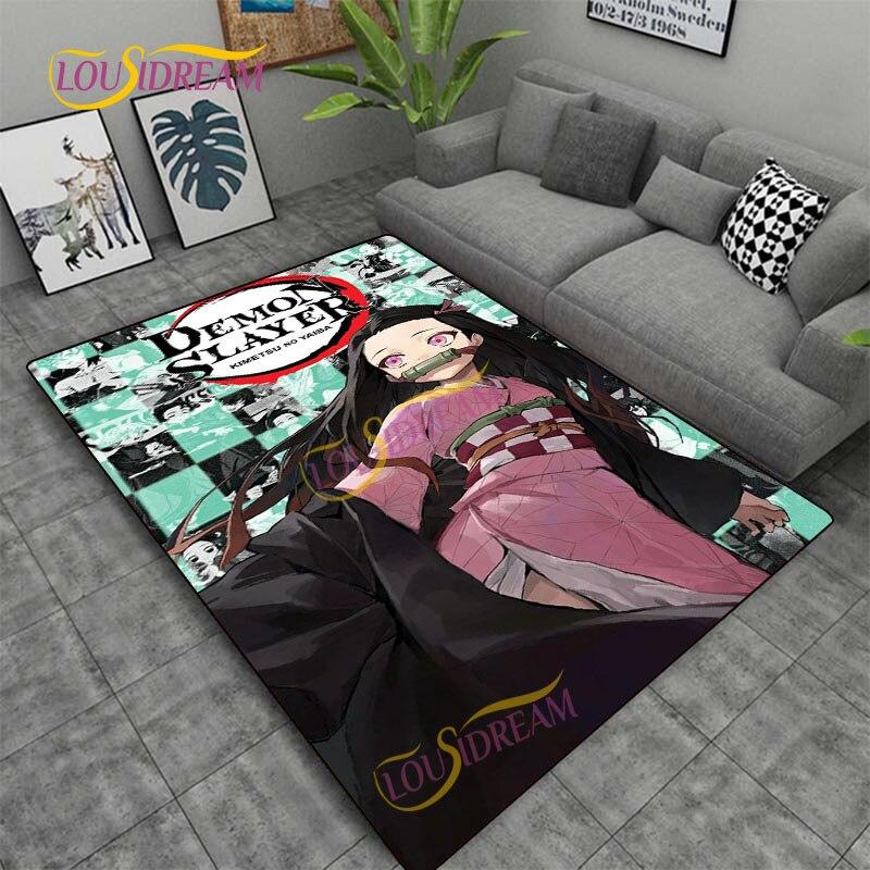 Demon Slayer Japan Cartoon Rug Kitchen Mat Bedroom Door Rug Living Room Carpet Children Game Soft Mat