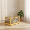 Foldable Bin with Doors Transparent Storage Box Lid Space-Saving