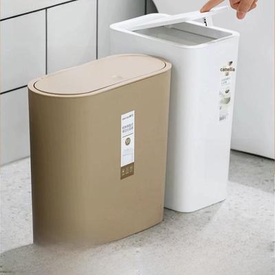 Großer Mülleimer mit Deckel von Camellia Crevice für Küche, Bad und Wohnzimmer – modernes, schlichtes Design
