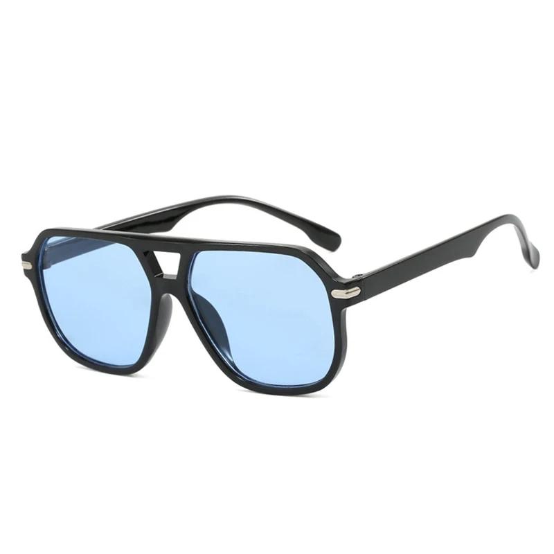 Luxury Trendy Twin Bridge Pilot Women Sunglasses Oversized Frame Classic Men Brand Design Sunglass Fishing Driving Eyewear Uv400