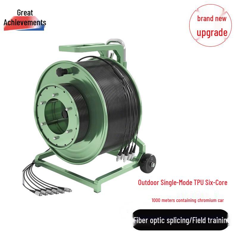 Hongji TPU Armored Fiber Optic Field Cable with Winding Reel