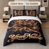 Lion Tiger Leopard Theme Custom Text Or Name 3Pcs Bedding Set 1 Flat Sheet & 2 Pillowcases Personalized Home Bedding