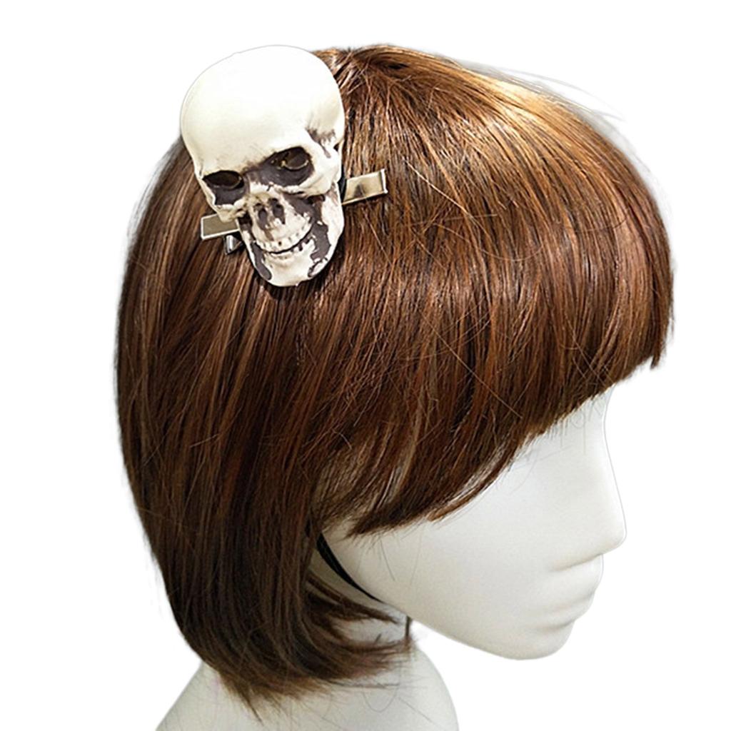 Skull Flower Hairclip for Party Women Gothic Cosplay Hairpin Dark Series Lady Skull Hair Clip Hair Accessories