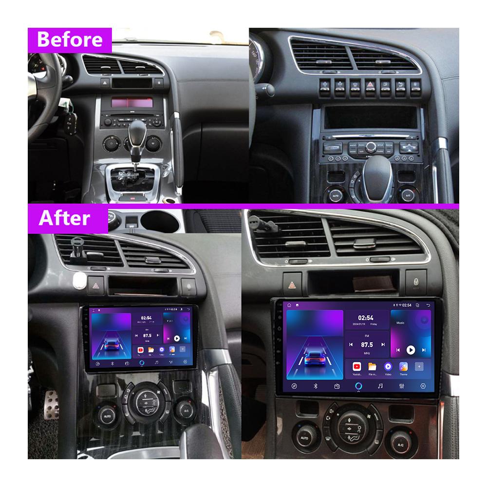 Autorádio Android pro Peugeot 3008 2009-2015 Multimediální přehrávač Hlavní jednotka Stereo GPS Navigace BT WIFI 1+16GB