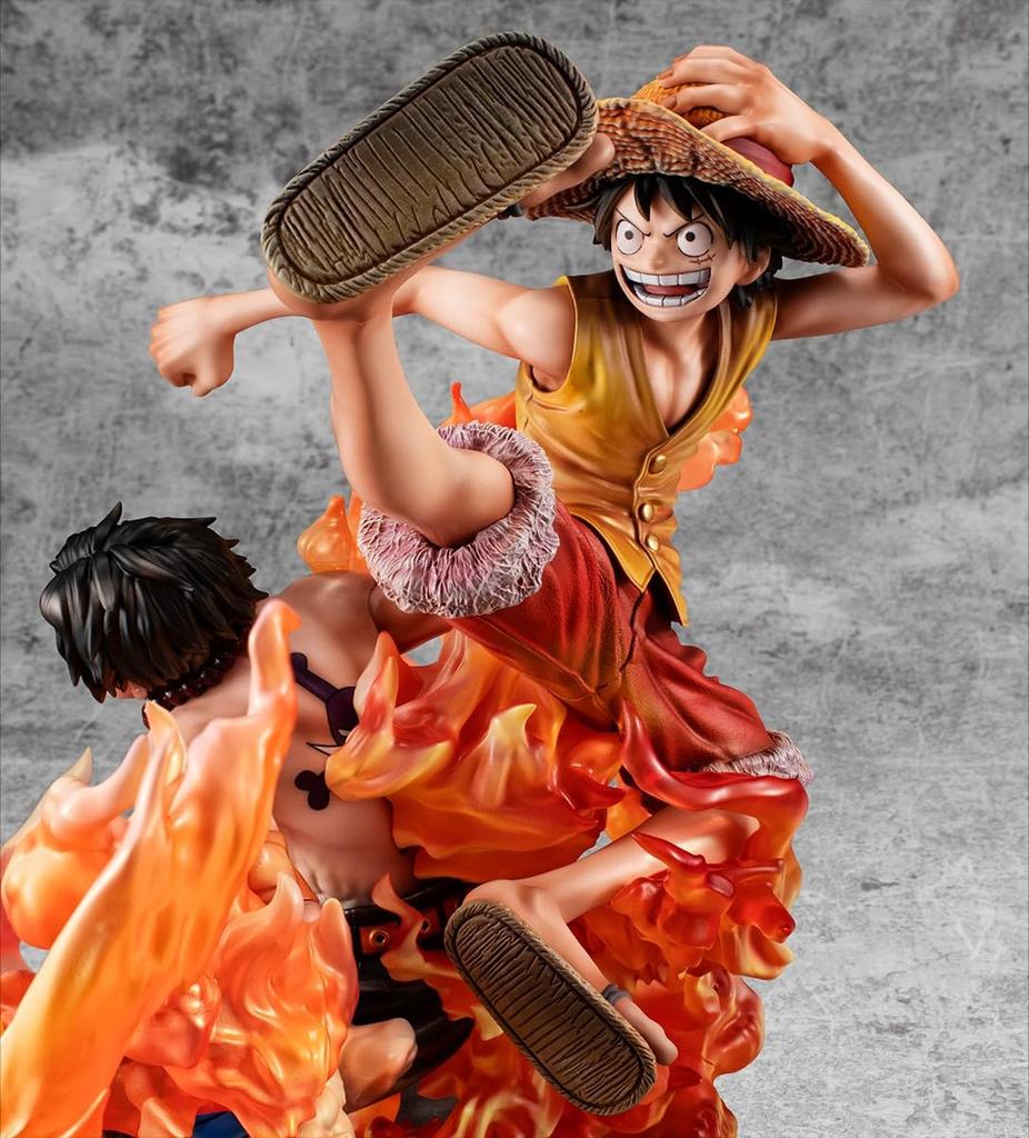 MegaHouse Luffy Ace One Piece Figure Pirate Portrait Neo Maximum Brotherhood Bond 20th Limited inch Multicolor MH716454 & - - - - Ver. 9.7