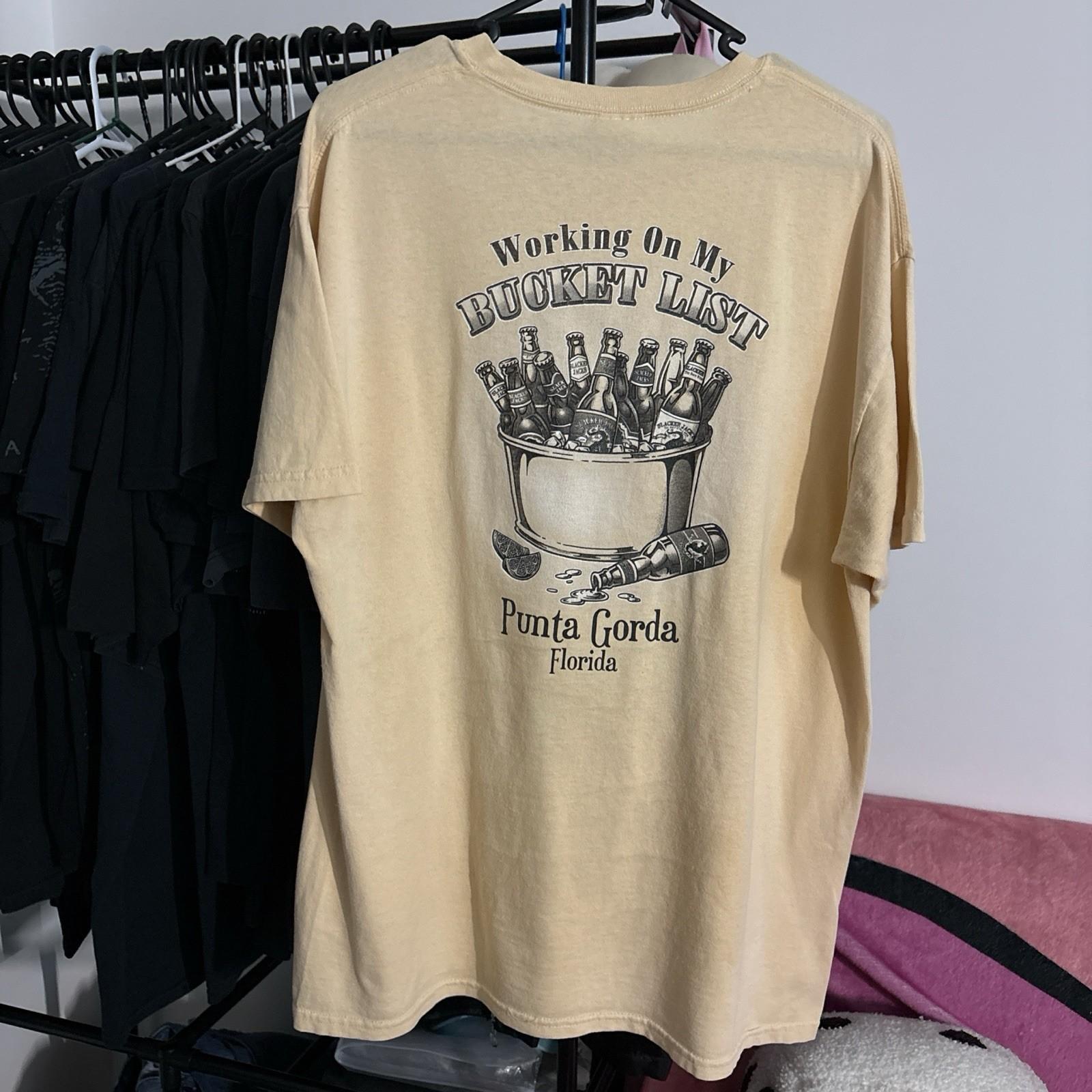 Vintage working on my bucket list Punta Florida t shirt Unisex T-Shirt S