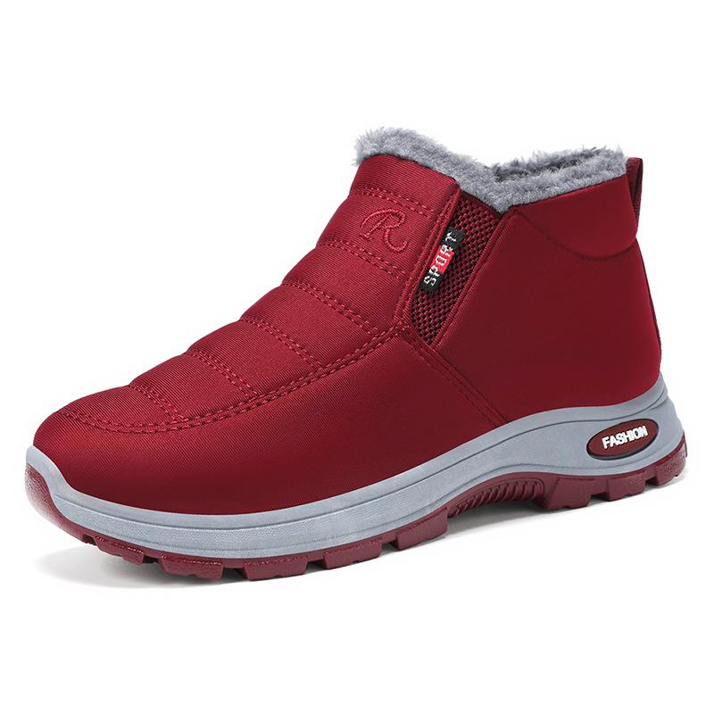 Cotton Shoes Autumn and Winter Female Mother Shoes Outdoor Warm Casual Cotton Boots Piled and Thickened One Pedal Elderly Shoes