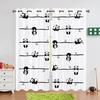 Cute Cartoon Panda High Shading Window Curtain Various Styles of Panda Patterns Thick Blackout Drape Child Bedroom Living Room