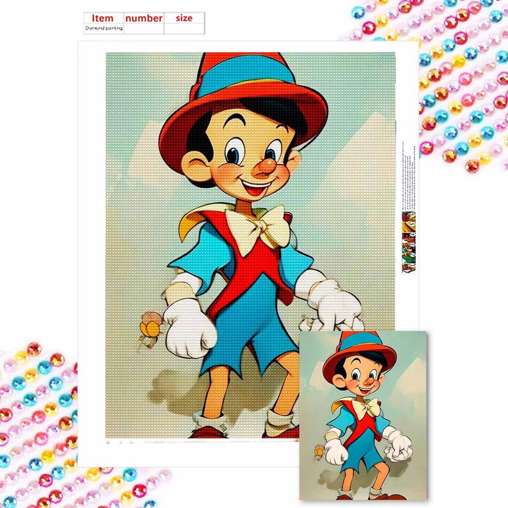 5D Diy Diamond Painting The Pinocchio of Spirit Full Drill Rhinestones Mosaic Embroidery Handmade Products Home Decor Gift