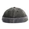 Berretto Docker Lavato Senza Visiera Cappello Senza Visiera Colore Unico Retrò Vintage Stile di Strada Primavera Autunno Esterno Gorras