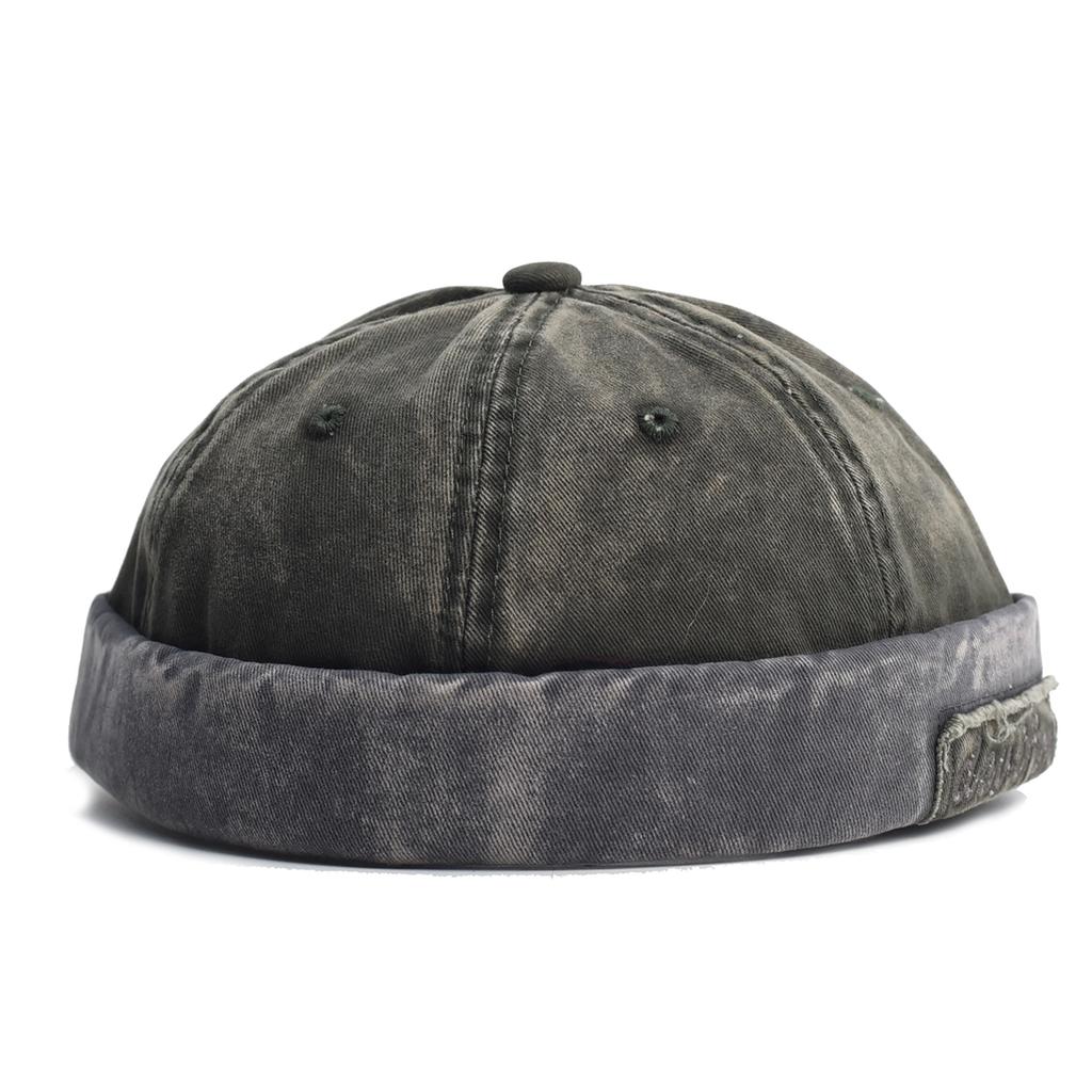 Berretto Docker Lavato Senza Visiera Cappello Senza Visiera Colore Unico Retrò Vintage Stile di Strada Primavera Autunno Esterno Gorras