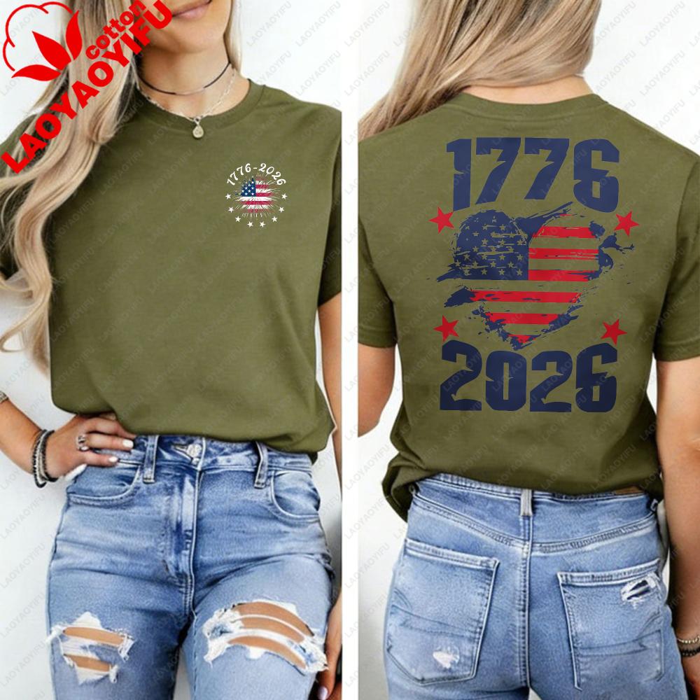 America 17762026 TShirt Birthday Sweatshirt America Independence Day Flag Fourth of July Celebrate of Tee Unisex Clothes Tops