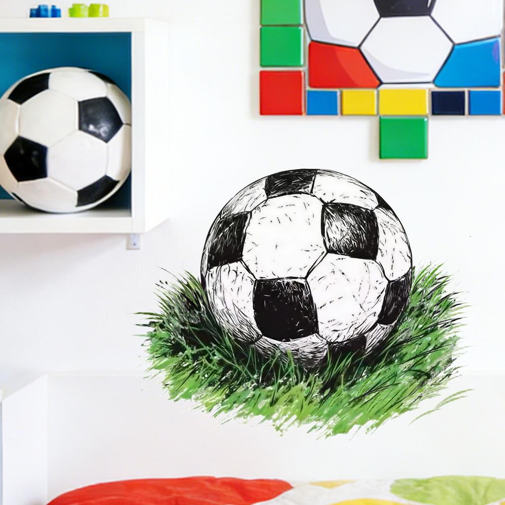 Soccer Theme Wall Decal For Bedroom Living Room Sports Home Wall Decoration