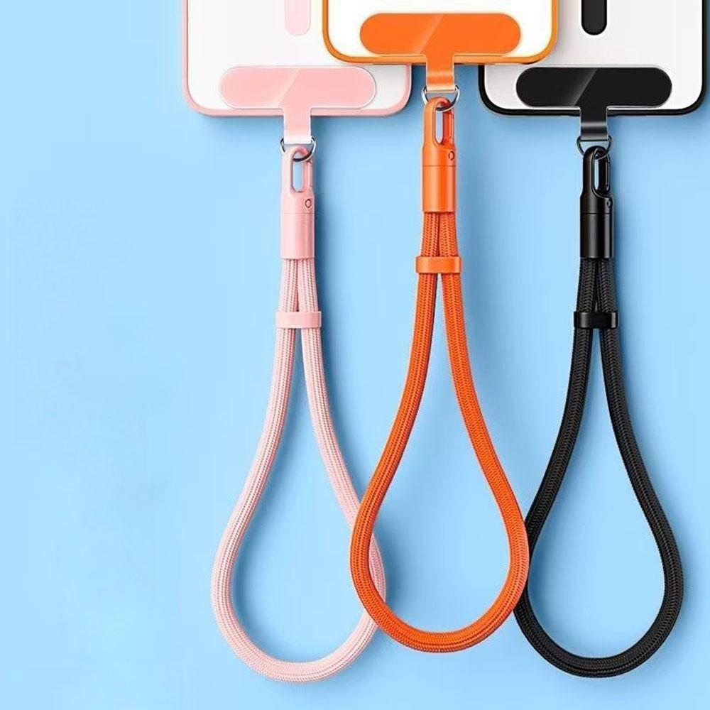 Lanière de téléphone universelle avec clip Améliorée Anti-chute Rotation à 360° Sangle réglable pour le cou/porté en bandoulière pour tous les étuis de téléphone