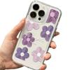 Nordic Style Pink Purple Floral Oil Painting Phone Case for iPhone 17 Pro Max/16e/15 Pro/14 Soft Shell