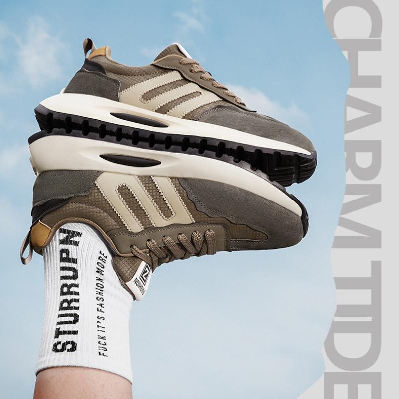 Spring New Men's Running Shoes Lightweight Flat Walking Shoes 2025 All-match Fashion Casual Shoes Outdoor Designer Tenis Hombre