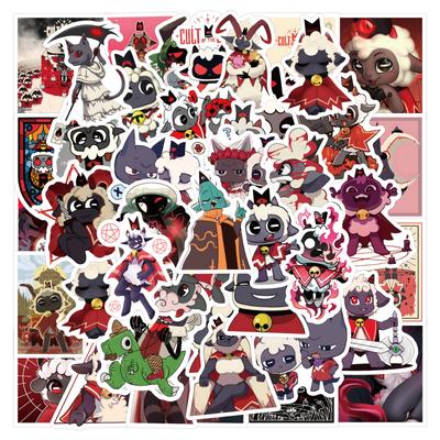 60 New Cult of The Lamb Cartoon Graffiti Stickers Notebook Suitcase Decoration Stickers
