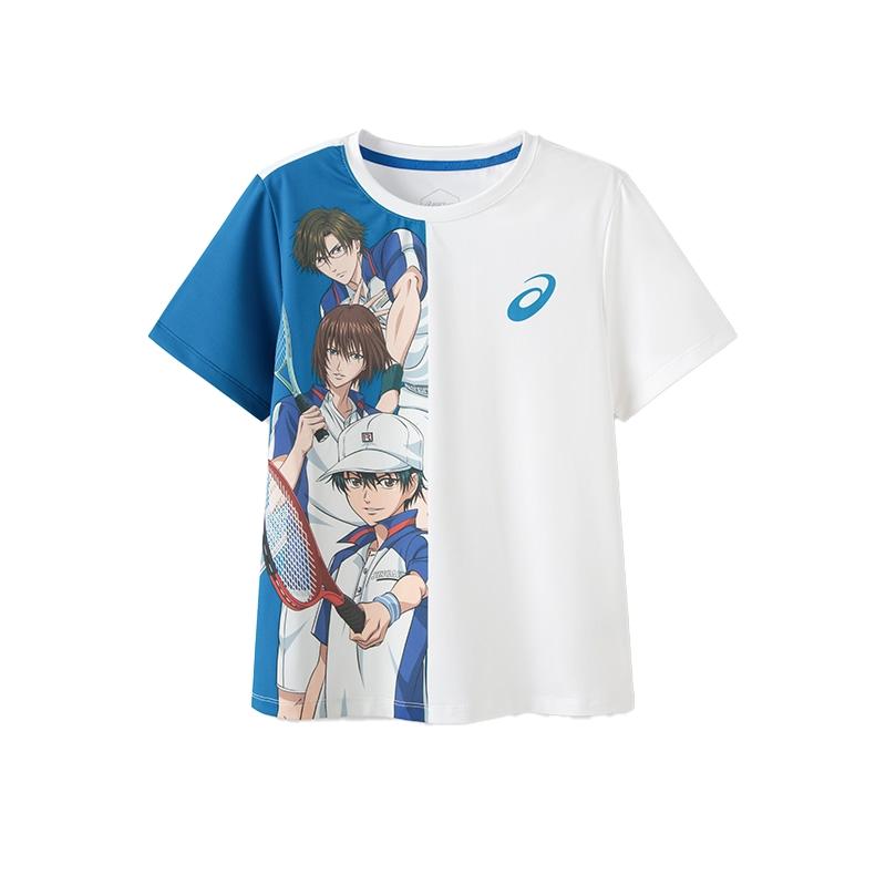 Asics x XINWANGQIUWANGZI,LIANMINGKUAN Sports Performance T Shirt SS25 5005 Arthur Blue Children Aged 3 7 Years Old 332251171078-5005 110