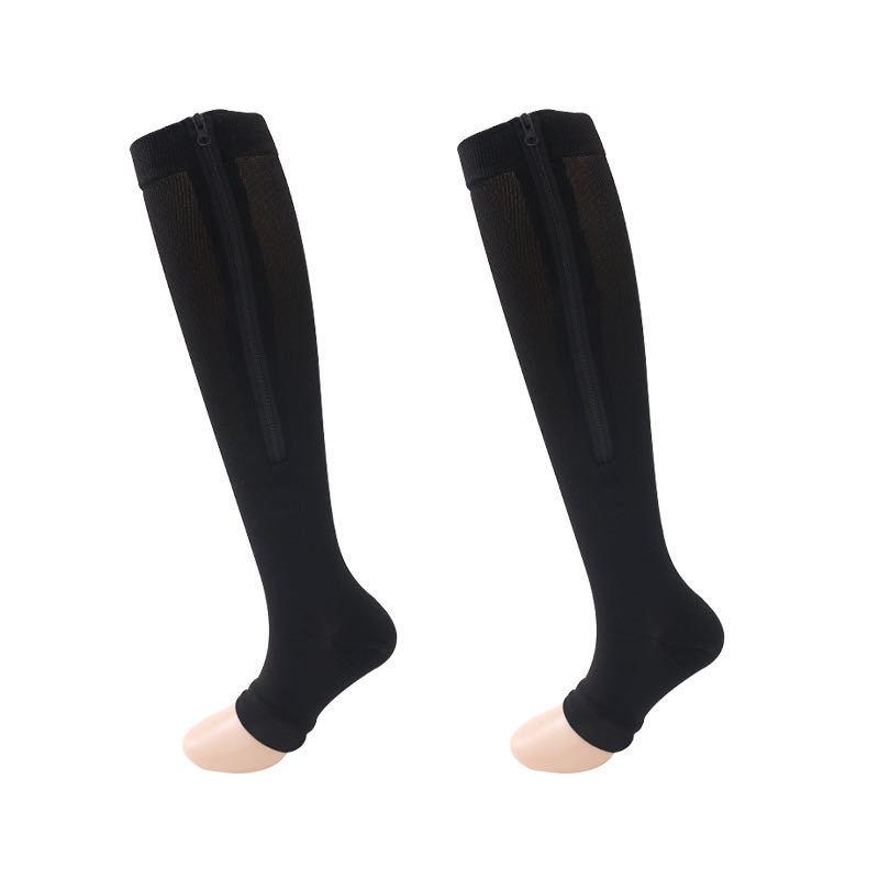 Zipper Compression Sports Socks for Calves
