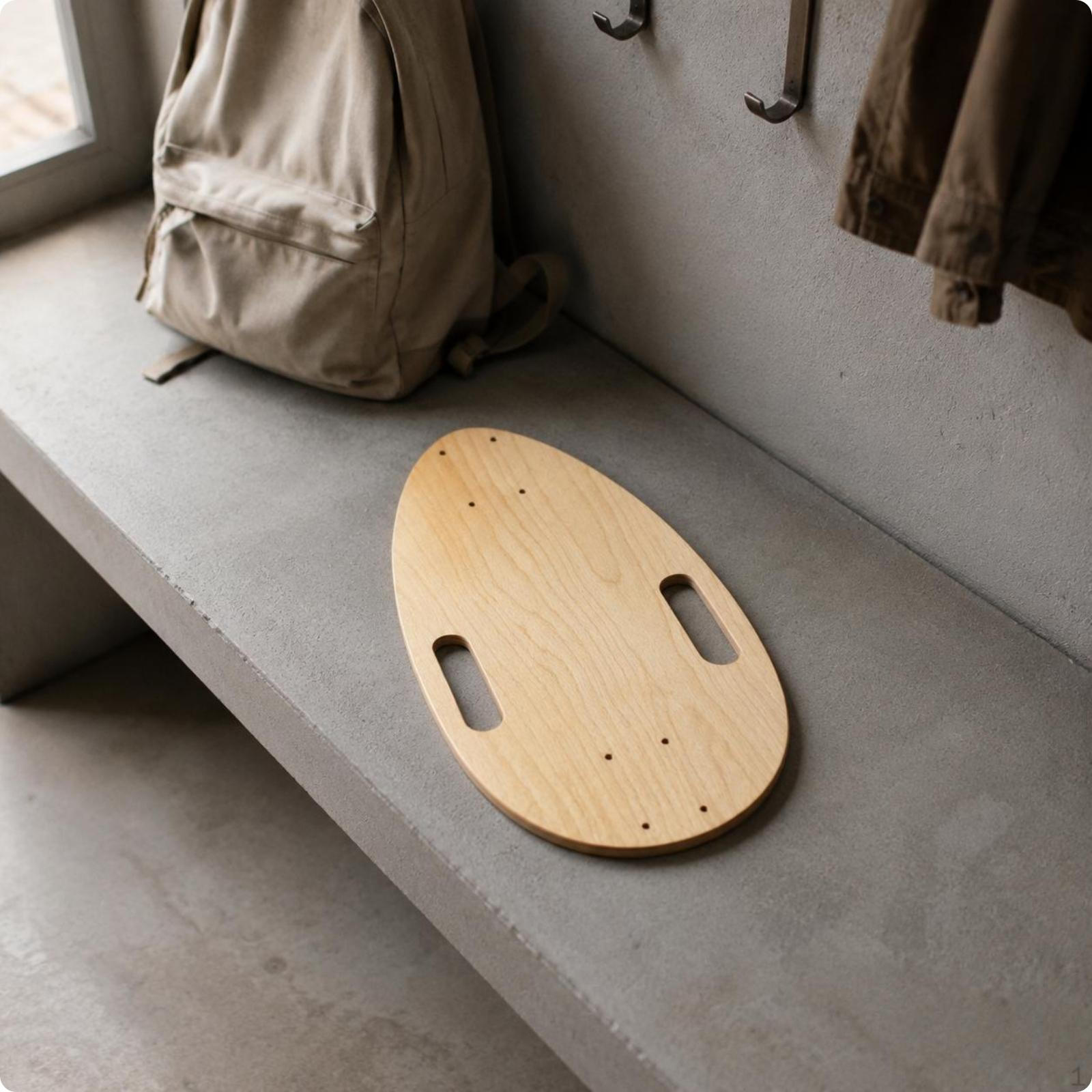 Mini Skateboard Deck PreDrilled Teardrop Carry Cutouts Sports Gear Wood