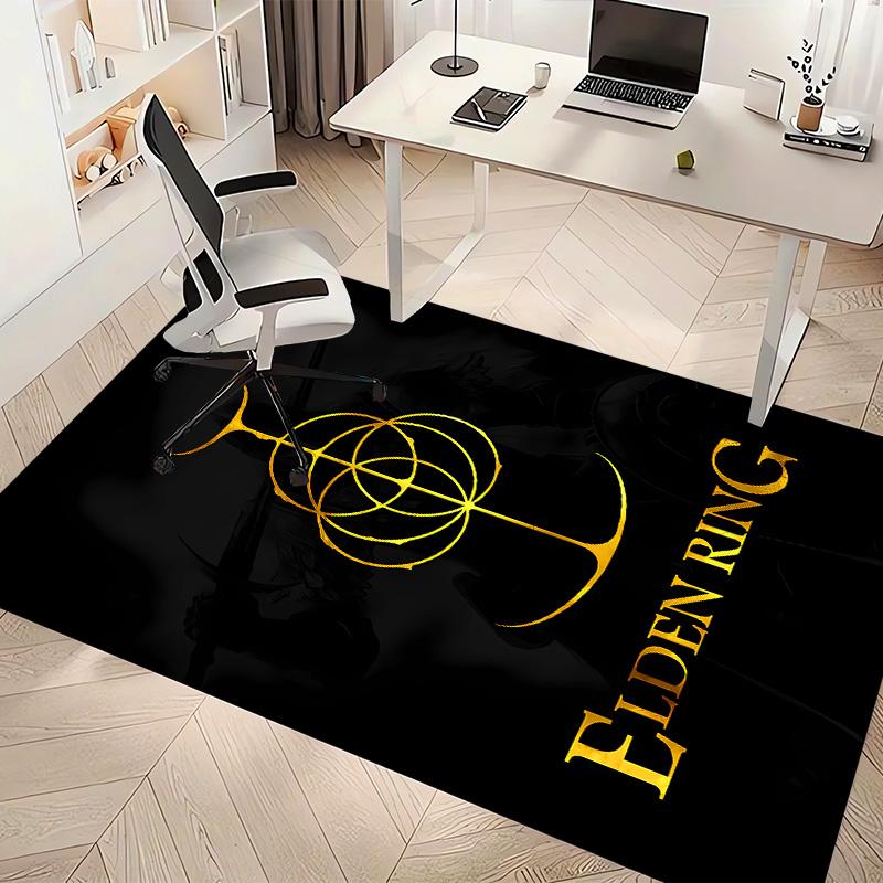 Spiel E-ELDEN R-RING Bedruckter Saugfähiger Waschbarer Teppich, Rutschfeste Badezimmerteppiche, Küchenteppiche, Yogamatte, Eingangsbereich Wohnzimmer, Camping-Picknick-Teppiche