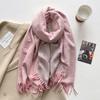 Autumn and winter new letter jacquard double-sided imitation cashmere jacquard scarf women's long tassel warm scarf shawl versatile