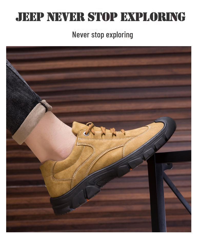 Men's Breathable Hiking & Running Shoes, Trendy Lace-Up Design, Soft, Wear-Resistant Soles