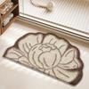 High Quality Tufted Flower Bath Mat, Ultra Soft Thick Microfiber Bathroom Rug, Absorbent Non Slip Carpet for Shower Bathroom