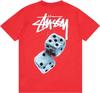 Camiseta Stussy con Estampado de Dados Cool Lucy para Hombre y Mujer, Roja, Talla S, M, Camiseta Unisex