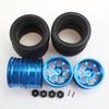 4PCS Rim and Tires with Adapter for WLtoys 1/14 144001 RC Car Parts Aluminium Alloy Wheels Upgrade
