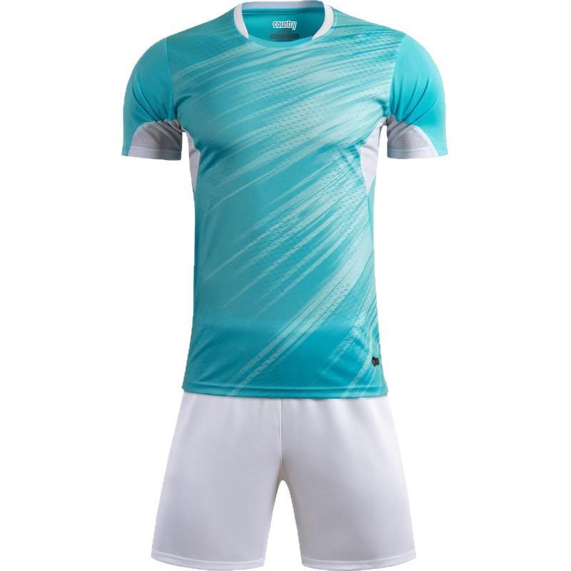 Unisex potištěný fotbalový tréninkový úbor - Sportovní oblečení s krátkým rukávem pro dospělé a děti, prodyšné.