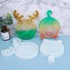 DIY Silicone Mold Christmas Deer Antlers Cat Tray Mold Handmade Craft Resin Mold for Aromatherapy Candle Holiday Decor