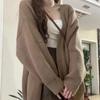 Koreanischer Strickpullover Damen Herbst Winter Oberbekleidung Lockerer Cardigan Mantel Lässige Übergroße Strickjacke