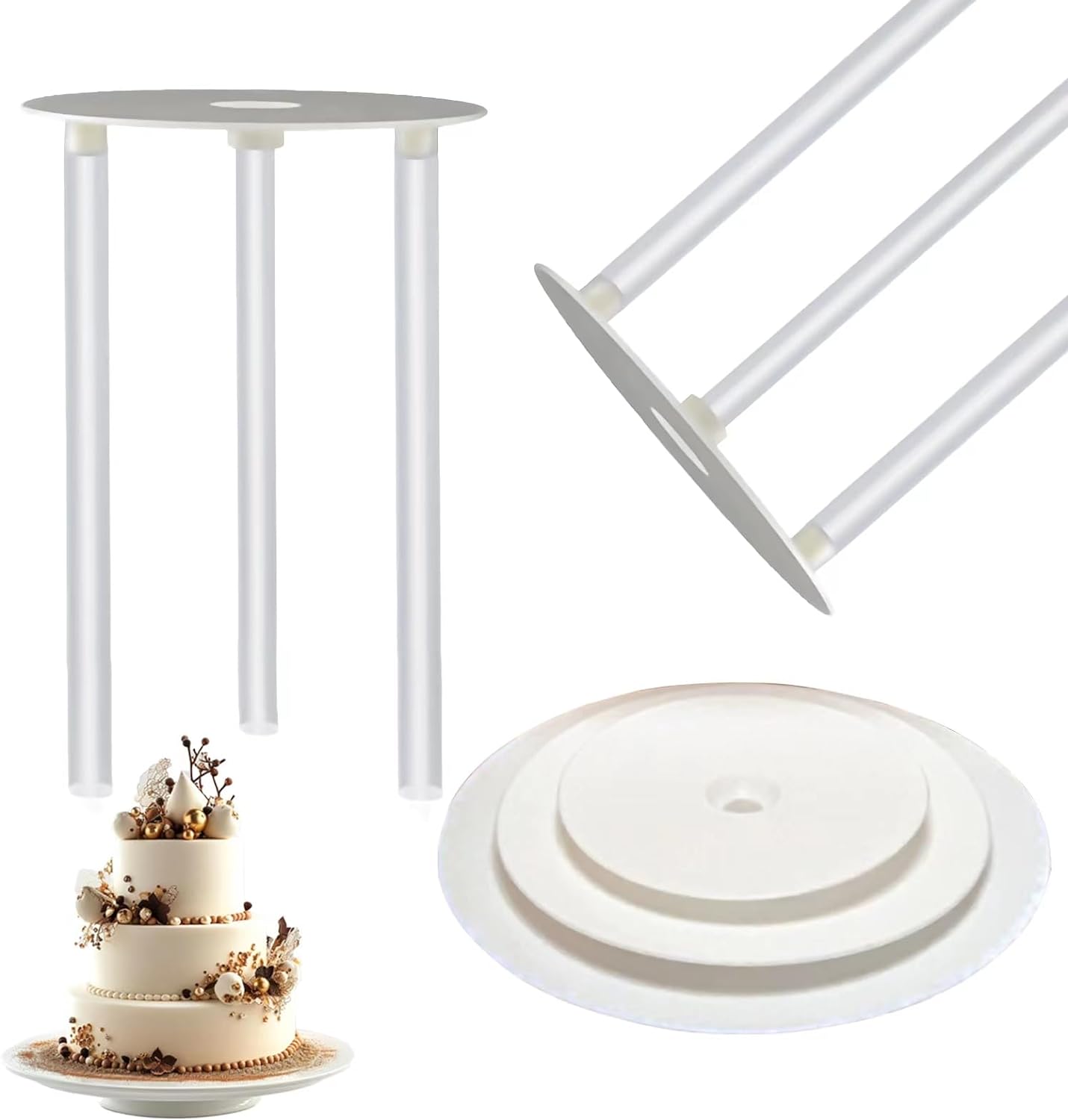 

Многослойная рамка для поддержки торта, практичные подставки, круглая форма для поддержки десерта, проставка, кронштейн для укладки, кухонный инструмент для декора торта «сделай сам»