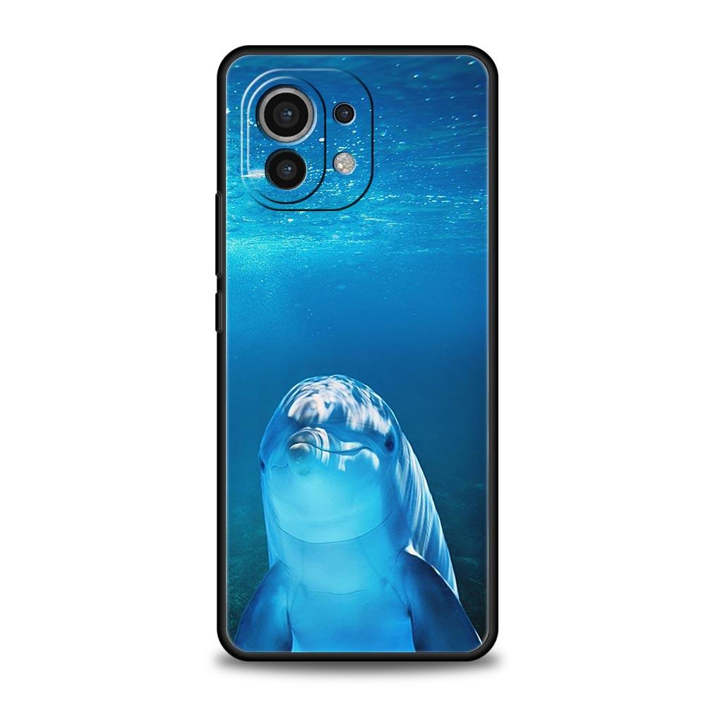 Ocean Animal Dolphin Phone Case For Xiaomi 12T 12 13 Pro Poco X3 NFC M3 F3 F4 M4 X4 Mi Note 10 11 Lite 10T 5G 11T 9T Soft Cover