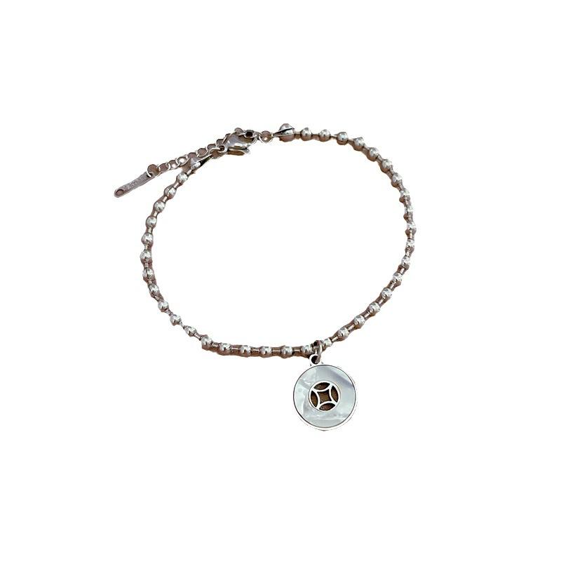 Dongmen Personalized Ring Shell Coin Round Bead Bracelet Female Retro Girlfriend