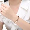Pulseira Polida Hipoalergênica Cobre Banhado Elegante Pulseira Unissex para Namoro