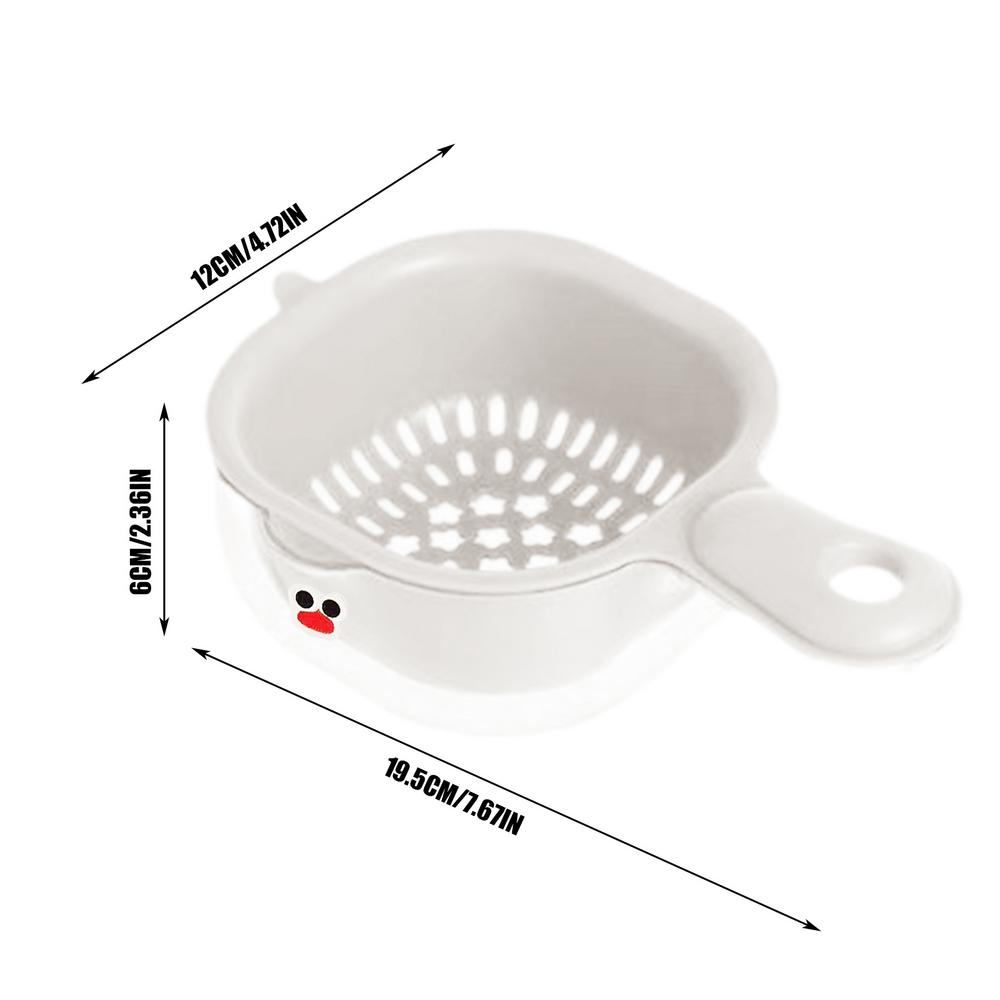 

Double Layer Vegetable Washing Basket 2In1 Thick Fruit Vegetable Washing Food Strainers Basket Creative Household Washing Basket белый