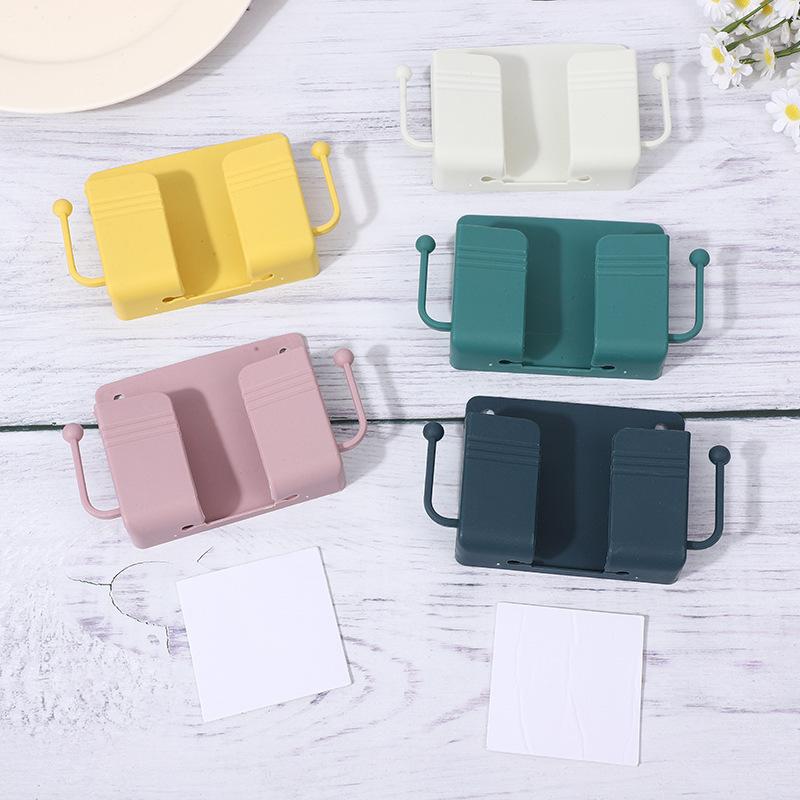 

Bedside Storage Rack, Wall-mounted Phone Stand, Storage Box, Remote Control Storage Rack, Desktop Chair Hook 1pc розовый